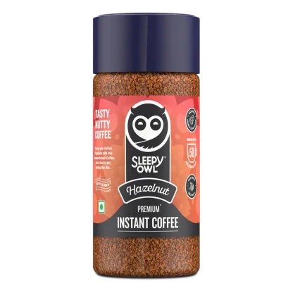 Sleepy Owl Premium Instant Coffee Hazelnut : 100 gms