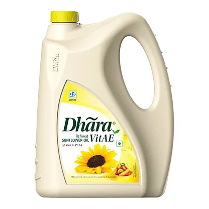 Dhara Refined Sunflower Oil (5 L) : 4.55 kg