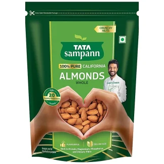 Assorted dry fruits like almonds, cashews, pistachios, and raisins displayed in bowls.