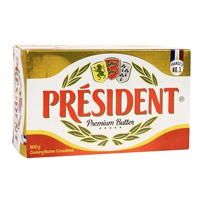 President Premium Butter Unsalted : 500 gms