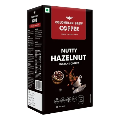 Colombian Brew Instant Coffee Nutty Hazelnut : 100 gms