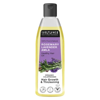 Soulflower Rosemary Lavender Amla Healthy Hair Oil : 100 ml