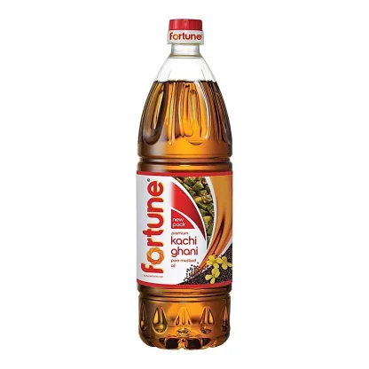 Fortune Kachi Ghani Mustard Oil Bottle (1 L) : 910 g