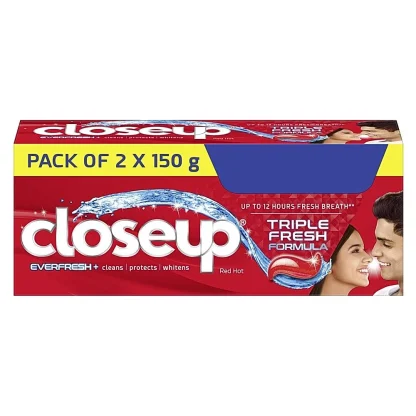 Closeup Everfresh+ Anti-Germ Gel Red Hot Toothpaste : 2x150 gms