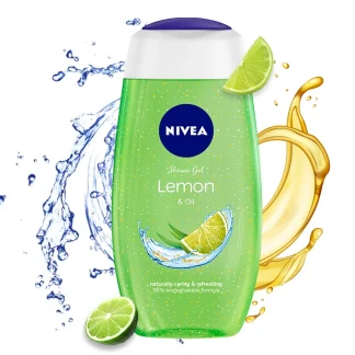 Nivea Shower Gel bottle with moisturizing formula and fresh fragrance