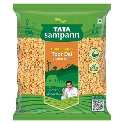Tata Sampann Unpolished Toor Dal : 500 g
