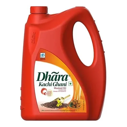 Dhara Kachi Ghani Mustard Oil (5 L) : 4.55 kg