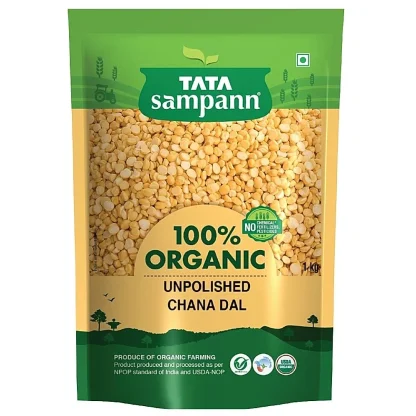 Tata Sampann Organic Unpolished Chana Dal : 1 kg