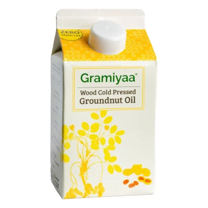 Gramiyaa Wood Cold Pressed Groundnut Oil (500 ml) : 453 g