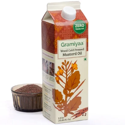 Gramiyaa Wood Cold Pressed Mustard Oil : 1 L