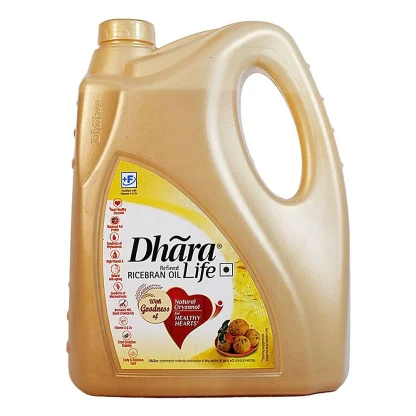 Dhara Refined Rice Bran Oil (5 L) : 4.55 kg