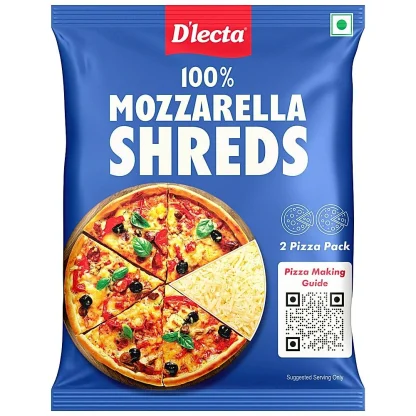 D'lecta Frozen Shredded Mozzarella Cheese : 140 g