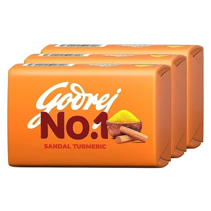 Godrej No. 1 Sandal & Turmeric Soap : 3x150 g