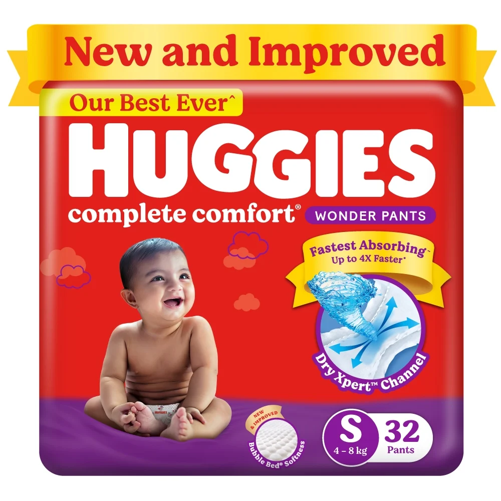 Huggies Dry Pants S (4-8 kg) : 32 Units