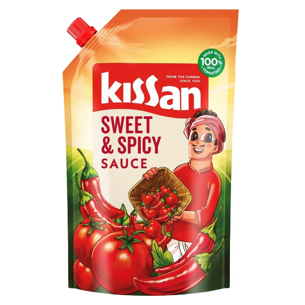 Kissan Tomato Sauce - Sweet & Spicy: 415 g