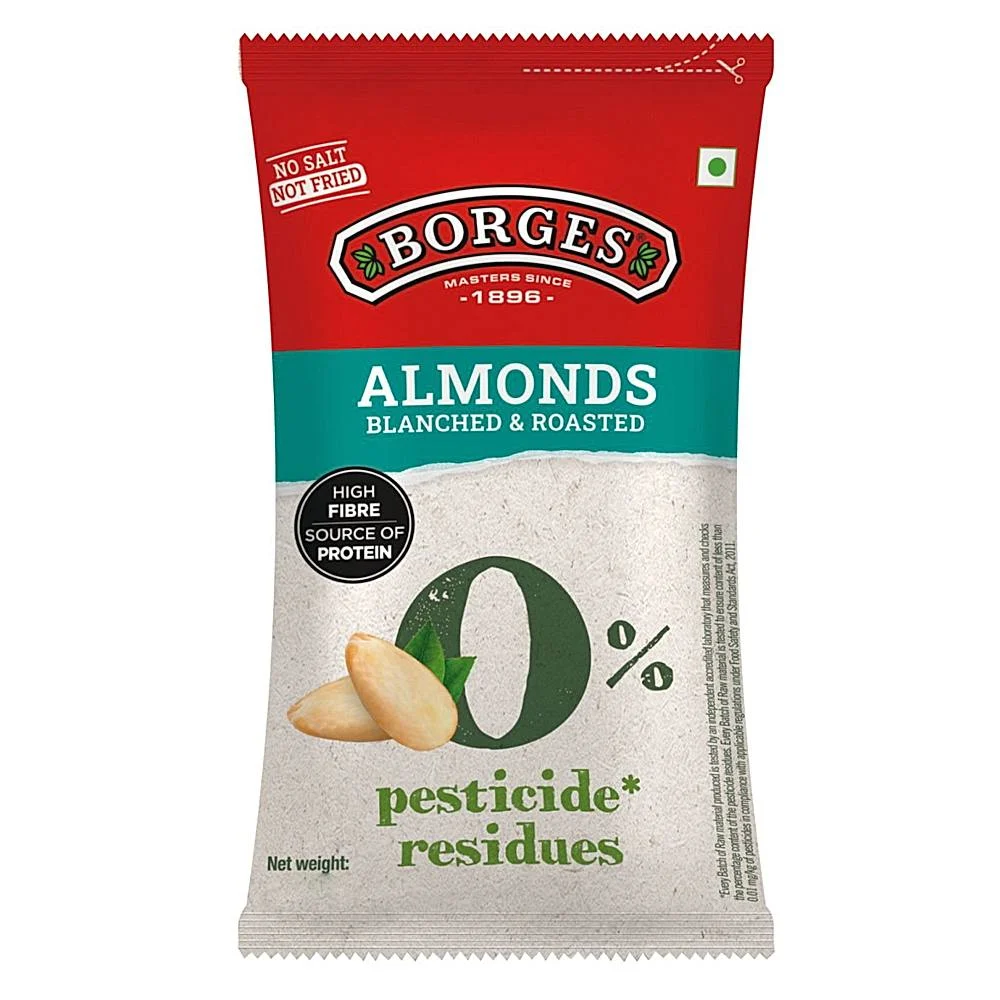 Borges Almonds (Badam) Blanched & Roasted : 500 g