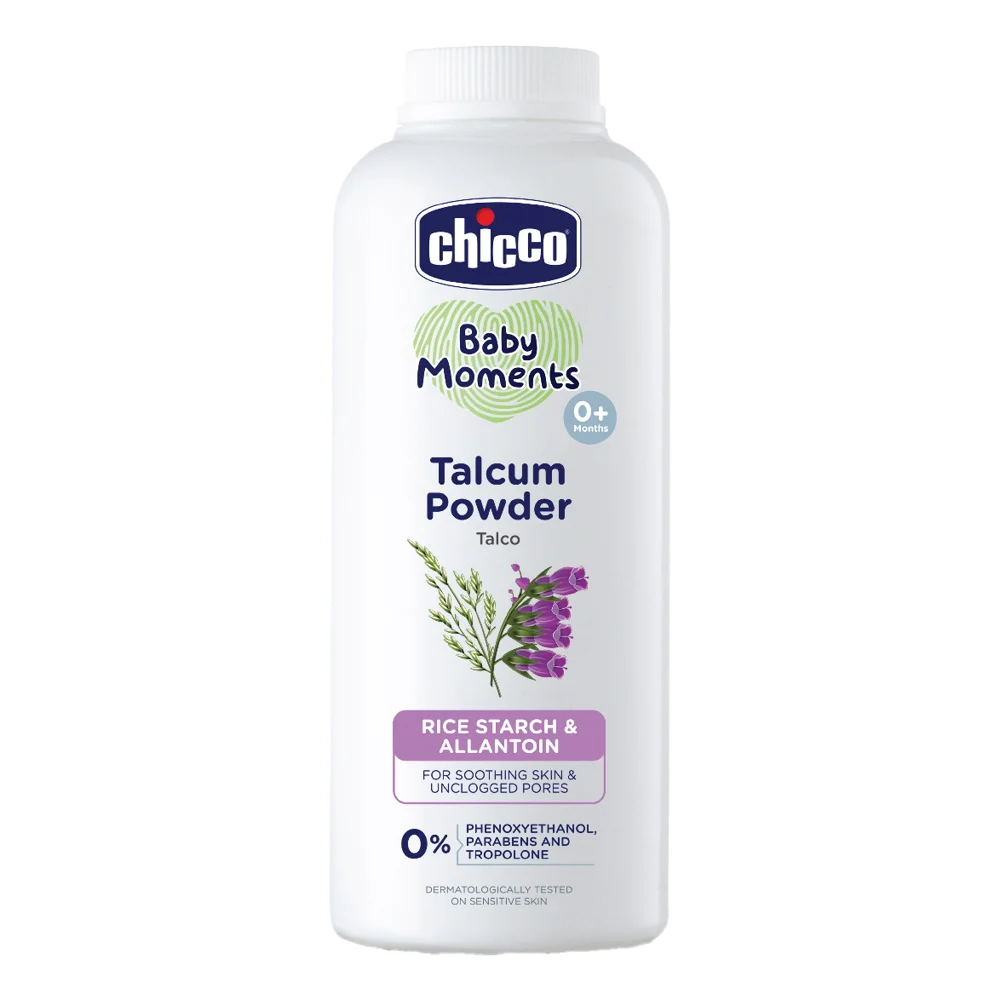 Chicco Baby Moments Talcum Powder Rice Starch & Allantoin : 300 g