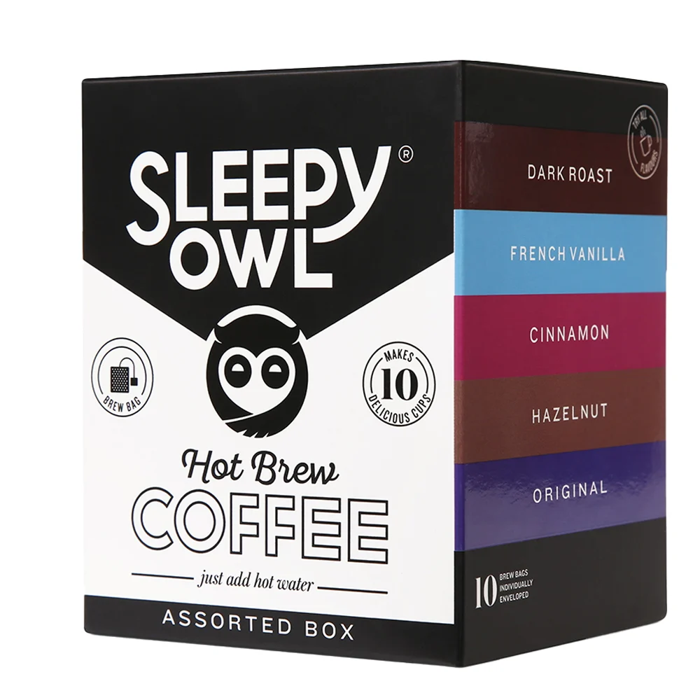 Sleepy Owl Coffee Dip Bags Assorted : 10x10 g