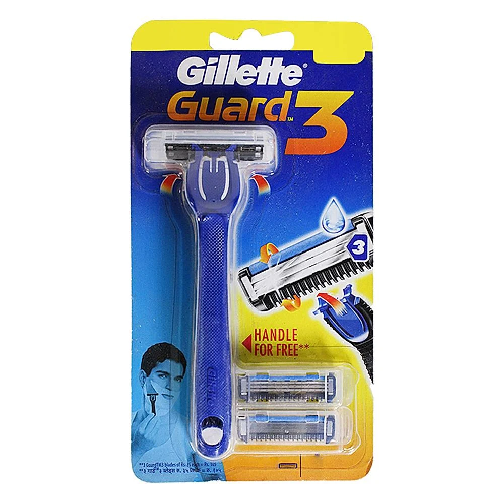 Gillette Guard 3 - 1 Razor + 2 Cartridges : 1 Unit