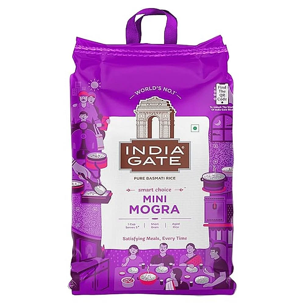 India Gate Mini Mogra (Broken) Basmati Rice: 10 kgs