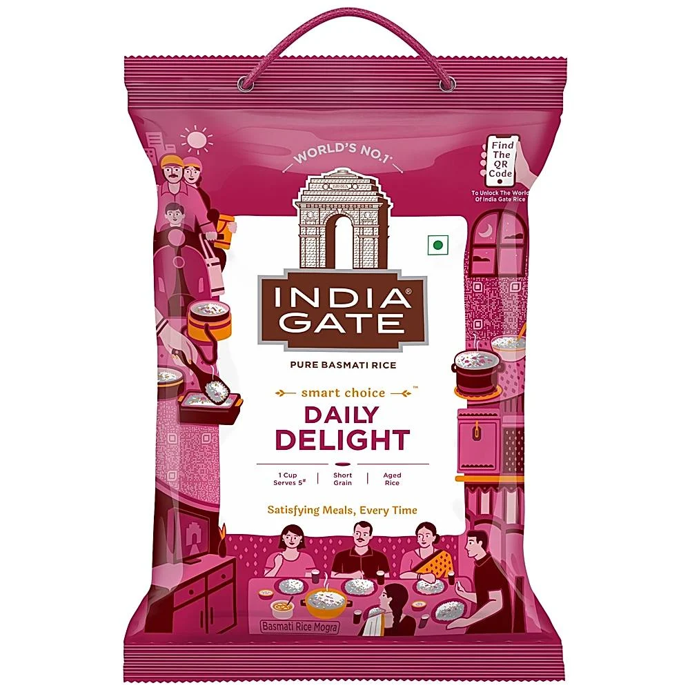 India Gate Pure Basmati Rice - Daily Delight : 5 Kgs