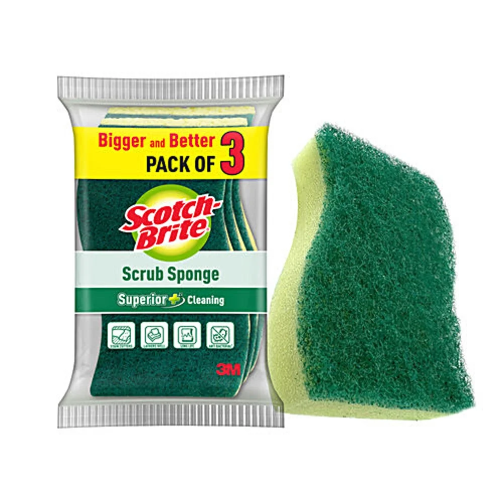 Scotch Brite Scrub Sponge Large : 3 Units