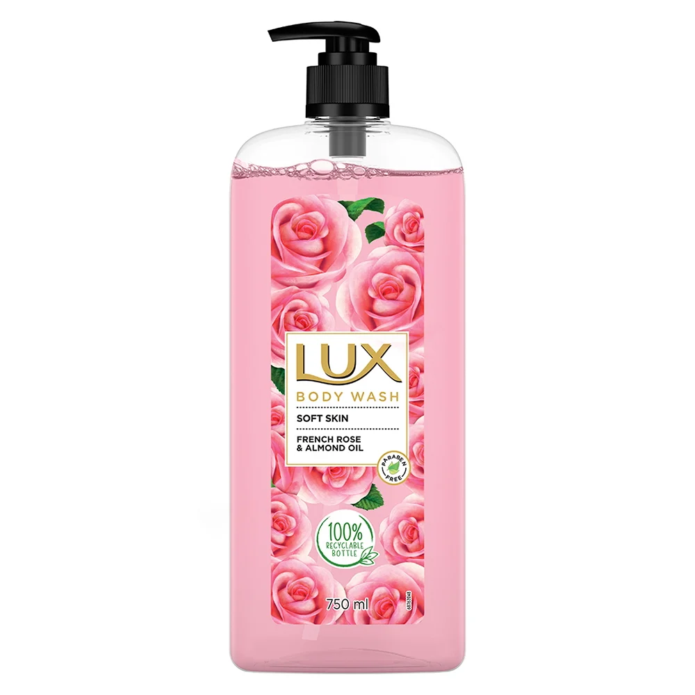 Lux Body Wash French Rose & Almond Oil : 750 ml