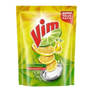 Vim Dishwash Liquid Gel – Lemon Refill Pouch : 900 ml