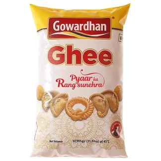 Gowardhan Pure Cow Ghee Pouch (1 L) : 905 g
