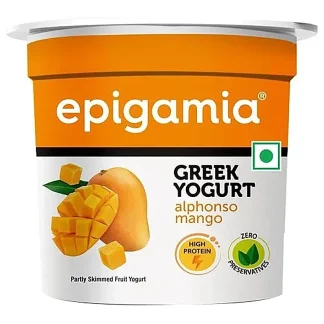 Epigamia Low Fat Greek Yogurt Alphonso Mango : 85 g