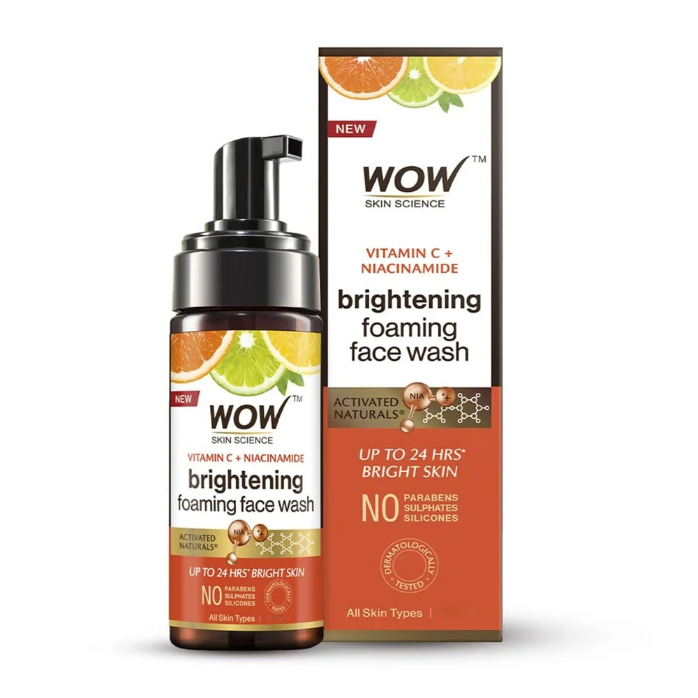 WOW Skin Science Vit C Foaming Face Wash With Brush : 150 ml