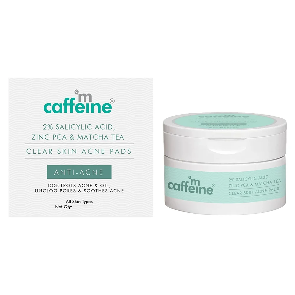 Mcaffeine 2% Salicylic Acid Zinc PCA & Matcha Tea Acne Pads : 40 Units