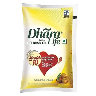Dhara Life Refined Rice Bran Oil : 840 g