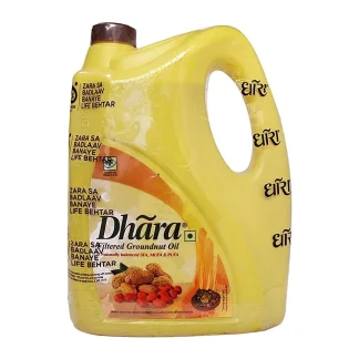Dhara Filtered Groundnut Oil : 4.55 kg
