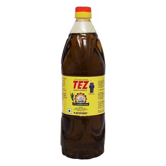 Tez Mustard Kachchi Ghani Oil Bottle : 910 g