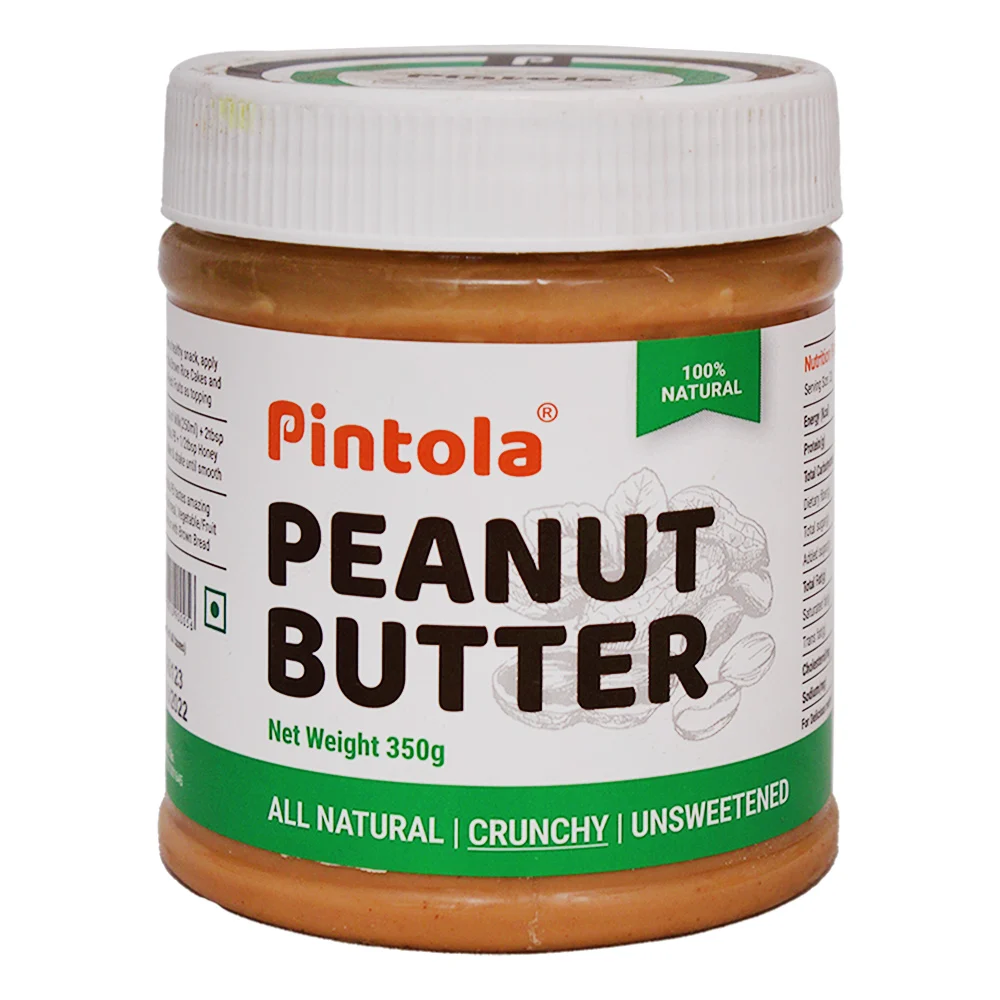 Pintola Peanut Butter Crunchy Unsweetened : 350 g
