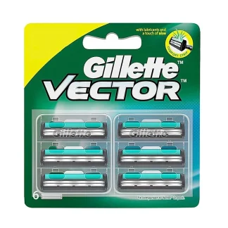 Gillette Vector Twin Blades Cartridges : 6 Unit