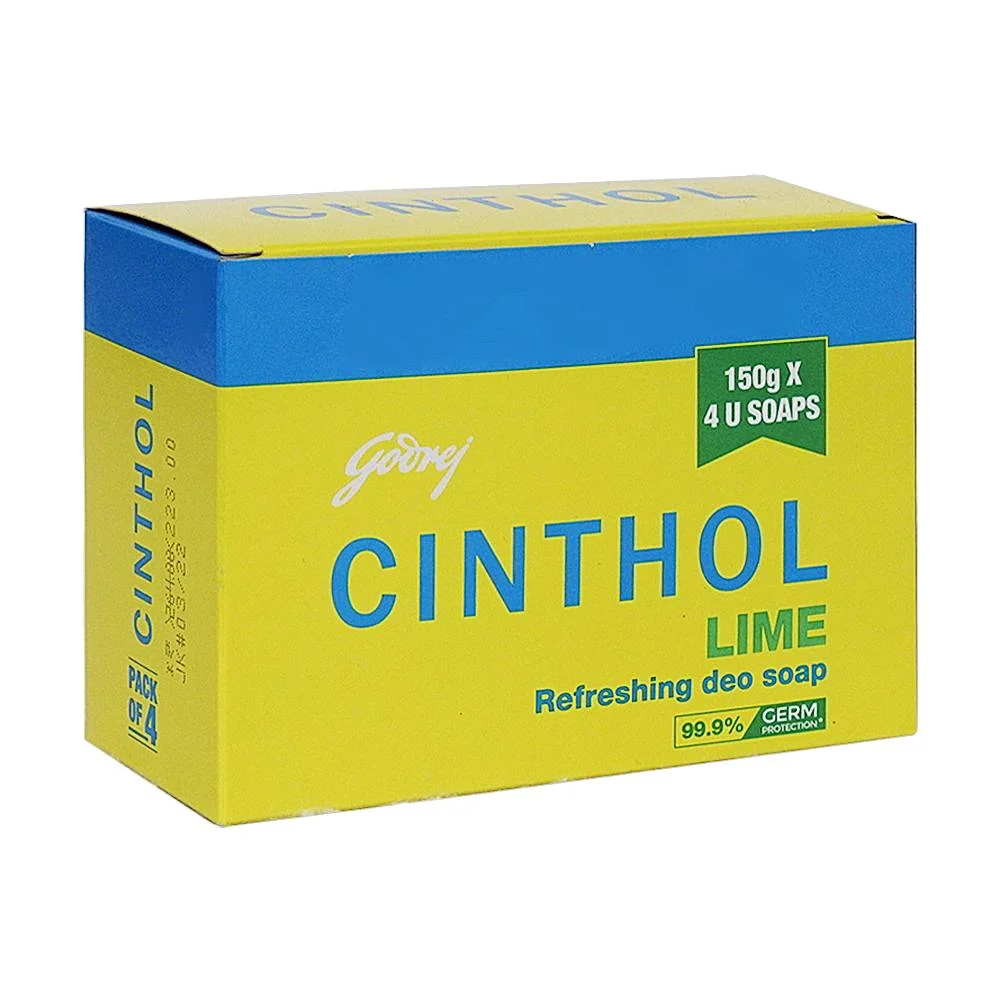 Cinthol Lime Refreshing Deo Soap : 4x150 g