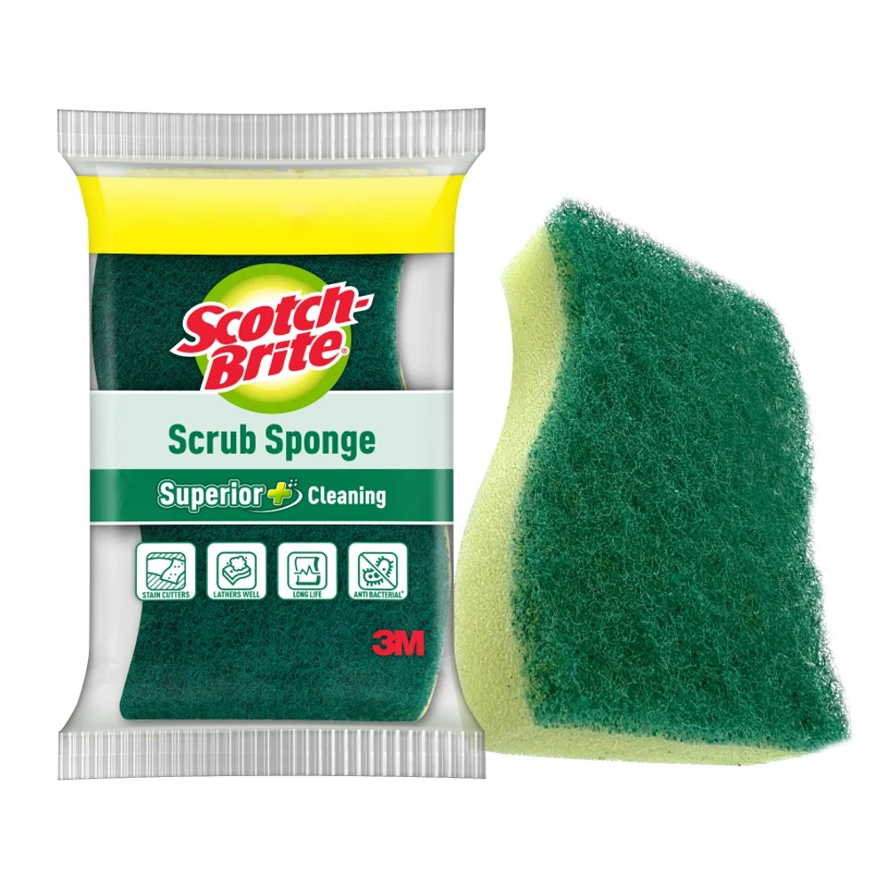 Scotch-Brite Scrub Sponge 6x9.5 cm : 1 Unit