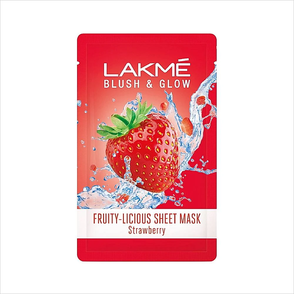 Lakme Blush & Glow Strawberry Sheet Mask : 20 ml