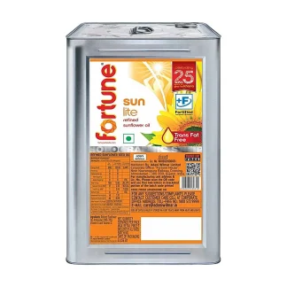 Fortune Refined Sunflower Oil Tin : 13 kg