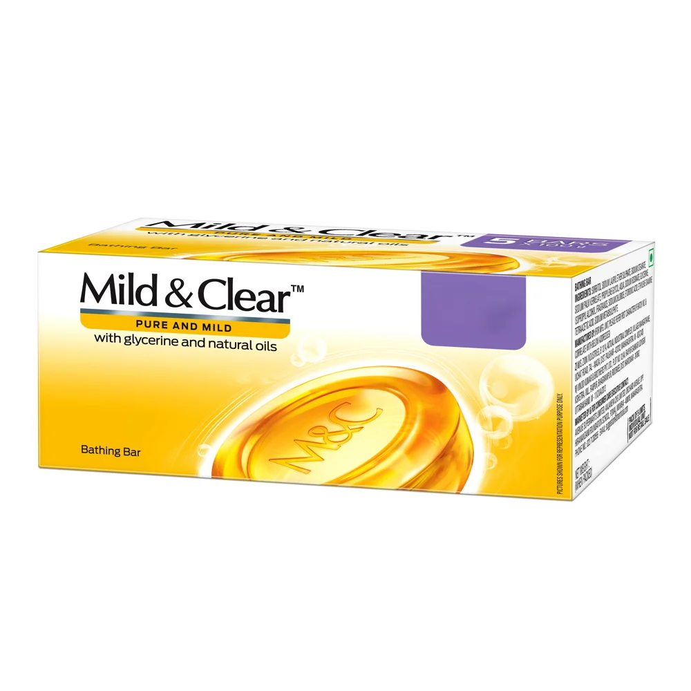 Mild & Clear Soap With Glycerine & Natural Oils : 5x100 g
