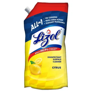 Lizol Citrus Disinfectant Surface Cleaner Pouch : 750 ml