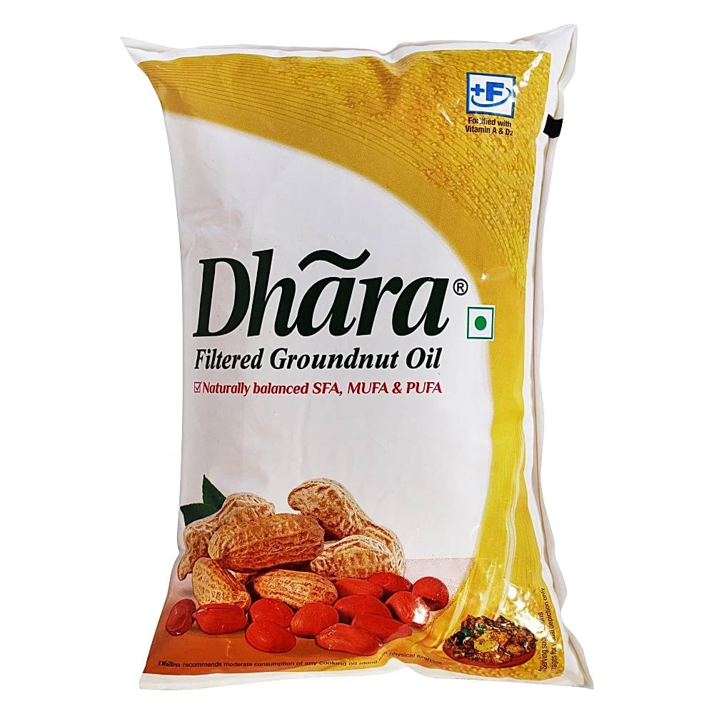 Dhara Filtered Groundnut Oil Pouch : 910 g