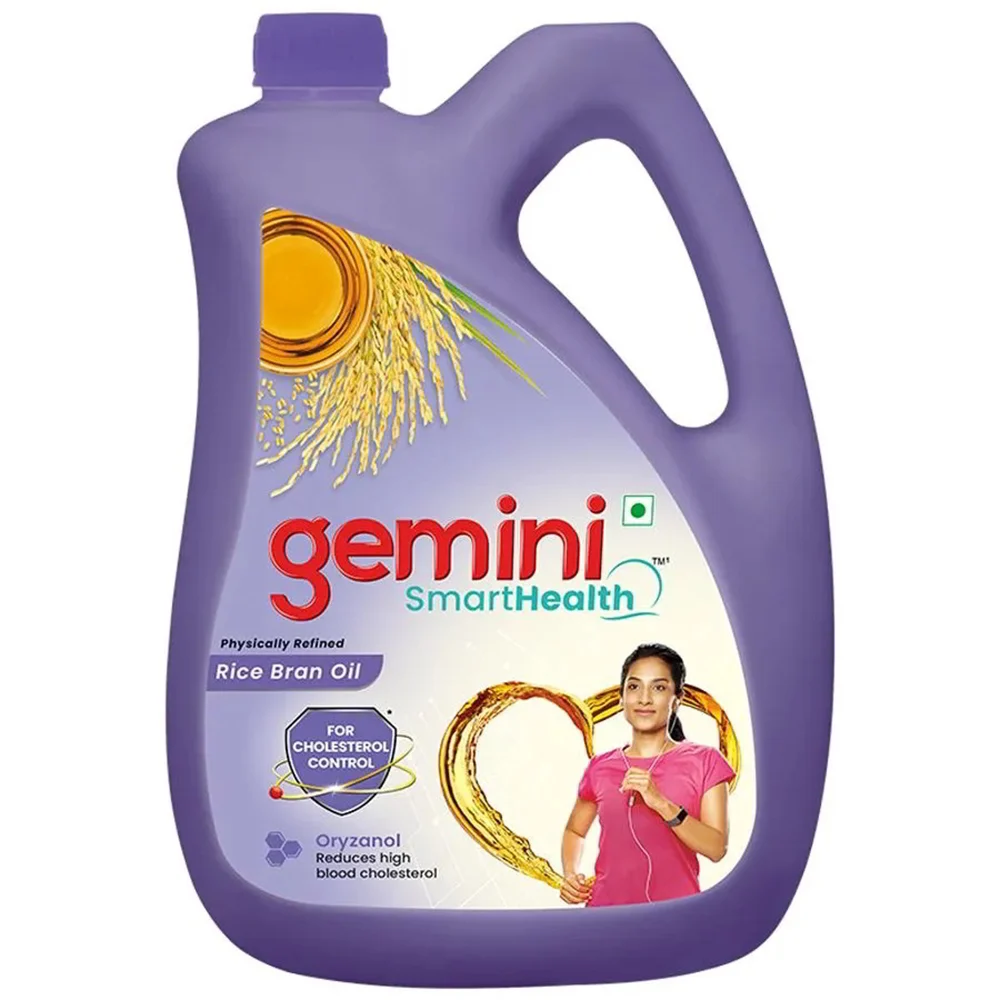 Gemini Refined Rice Bran Oil Jar: 4.35 kg
