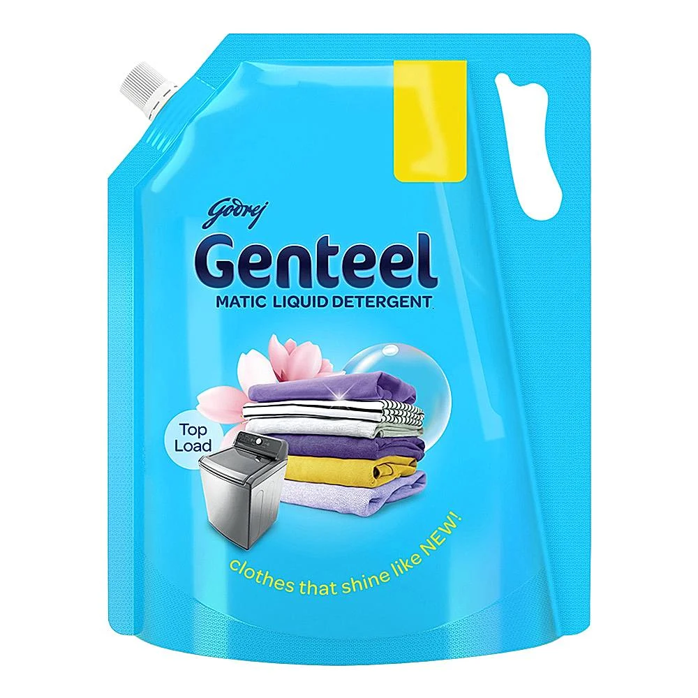 Godrej Genteel Matic Liquid Detergent Top Load Pouch : 4 Kg