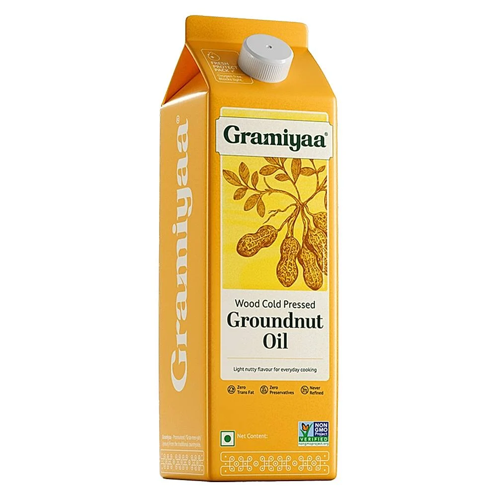 Gramiyaa Wood Cold Pressed Groundnut Oil : 910 g