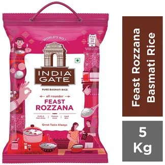 India Gate Pure Basmati Rice Feast Rozzana : 5 kg
