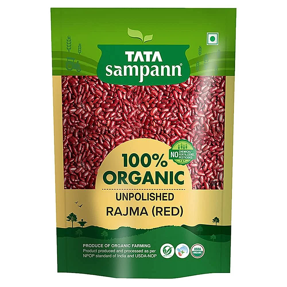 Tata Sampann Organic Unpolished Rajma Red : 500 g