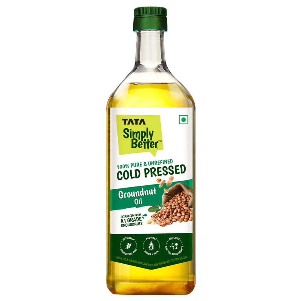 Tata Simply Better Cold Pressed Groundnut Oil : 910 g